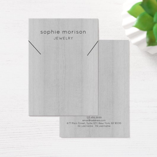 Collier Bijoux Carte d'affichage ・ Bois blanc (Bureau)