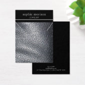 Collier Bijoux Carte d'affichage ・ Cuir noir (Bureau)