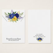 Collier Bijoux Display Card ・ Aquarelle Florale (Devant & derrière)