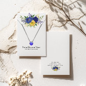 Collier Bijoux Display Card ・ Aquarelle Florale