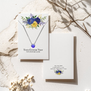 Collier Bijoux Display Card ・ Aquarelle Florale