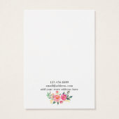 Collier Bijoux Display Card ・ Aquarelle Florale (Dos)