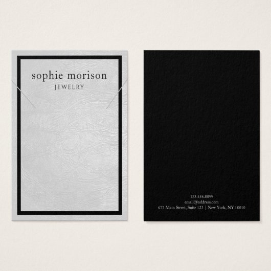 Collier Bijoux Display Card ・ Cuir Chic (Devant & derrière)