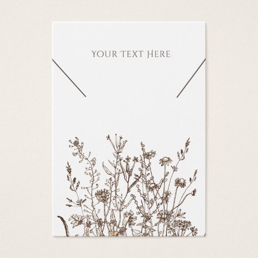 Collier Bijoux Display Card ・ Terre Florale (Devant)