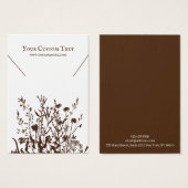 Collier Bijoux Display Card ・ Terre Florale (Devant & derrière)