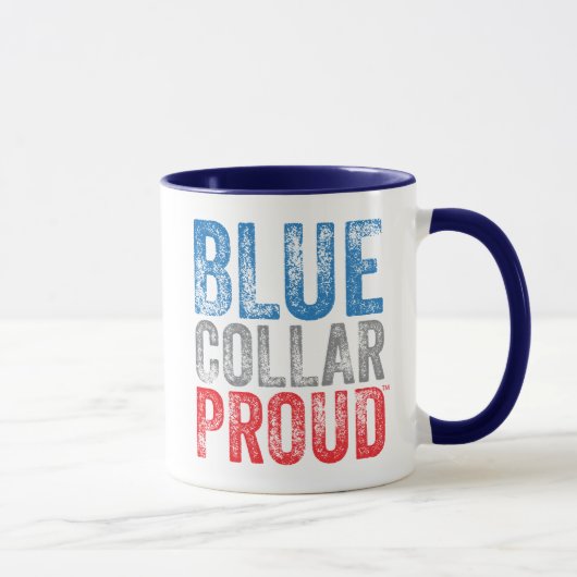 Collier bleu 11oz fier. Tasse de café en céramique (Droite)