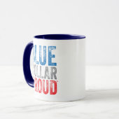 Collier bleu 11oz fier. Tasse de café en céramique (Devant gauche)