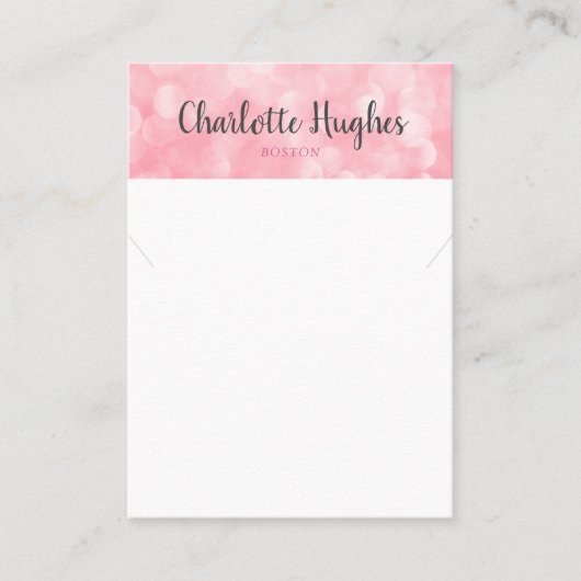 Collier Bokeh rose Bijoux carte d'affichage (Devant)