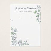 Collier botanique français et carte d'affichage d' (Devant)