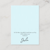 Collier Bridesmaid & Carte d'affichage pour bijoux (Dos)