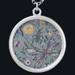 Collier Bugs de Doodle sur le gris de latte<br><div class="desc">Variété dessinée à la main de insectes et de fleurs en noir et blanc</div>