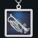 Collier Cadeau personnalisé de cornet de monogramme<br><div class="desc">Le texte est pour que vous personnalisiez/personnaliser ou de supprimez si désiré. Sentez-vous libre pour changer la police,  la couleur des textes,  taille du texte.</div>