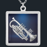 Collier Cadeau personnalisé de cornet de monogramme<br><div class="desc">Le texte est pour que vous personnalisiez/personnaliser ou de supprimez si désiré. Sentez-vous libre pour changer la police,  la couleur des textes,  taille du texte.</div>