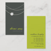 Collier carte de visite et élégant (Devant / Derrière)