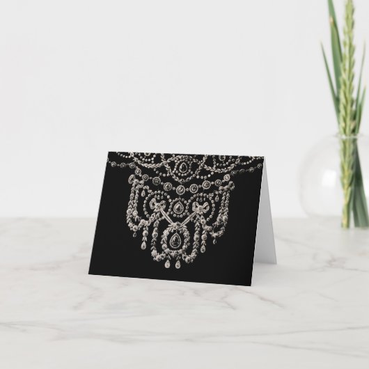 Collier Cartierr Bijou ~ Carte de vœux / de note (Devant)