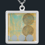 Collier Cercles Brown et gris foncés avec des nombres<br><div class="desc">Des cercles brun foncé et gris peuplent cette oeuvre de Jennifer Goldberger,  posée sur un arrière - plan orange et bleu. Les numéros gris sont également imprimés sur l'arrière - plan. Un travail abstrait et agréable,  commandez votre exemplaire dès aujourd'hui !</div>