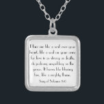 Collier chanson de vers de bible de mariage de 8:6 de<br><div class="desc">Cet article ferait un cadeau parfait d'encouragement pour la jeune mariée/marié ou le mari/épouse, du vers de bible "me placent comme un joint au-dessus de votre coeur, comme un joint sur votre bras ; pour l'amour est aussi fort que la mort, sa jalousie ferme comme tombe. Elle brûle comme le...</div>