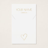 Collier coeur or ou carte d'affichage bracelet (Devant)