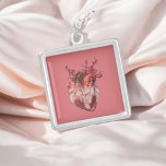 Collier Coeur plaqué argent<br><div class="desc">🖤</div>