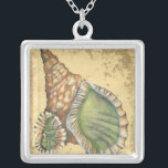 Collier Coquillage Brown et vert<br><div class="desc">Si vous ne pouvez pas vous rendre à la plage aujourd'hui,  obtenez cette image de style classique de ce coquillage vert et marron unique aujourd'hui! Ce coquillage au bord de l'océan est entouré de sable chaud dans ce tableau et serait parfait pour tous les produits nautiques.</div>