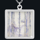 Collier Couleur d'aquarelle Violet Free Expression<br><div class="desc">Cette oeuvre extraordinaire de libre expression de Jennifer Goldberger est une aquarelle violette pleine de vie. Les lignes noires courent verticalement dans la pièce, et les gouttes de violet s'étendent d'eux comme des vagues dans un lac. Une impression merveilleuse qui irait bien sur un certain nombre de produits Zazzle. Commandez...</div>