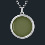 Collier Couleur solide verte de l'Armée<br><div class="desc">Couleur solide verte de l'Armée</div>