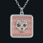 Collier Crâne à sucre rose et or et mignonette Coeurs Whim<br><div class="desc">collier</div>