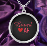 Collier Cute Rouge Coeur adoré AF<br><div class="desc">Design AF adoré mignon avec coeur rouge et lettrage.</div>