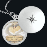 Collier d'anniversaire de cygne vintage<br><div class="desc">Mariage de cygne Anniversaire de conservation Colliers Choisissez soit Argent Plated Gold Finish ou Argent Sterling Unique Personnalisé Personnalisé 1er Cadeau de Noël</div>