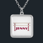 Collier dansant danseuse danseuse de ballet person<br><div class="desc">Le collier présente une illustration originale sur le thème de la danse d'une barre de ballet. Personnalisez simplement pour un cadeau unique pour votre danseuse ou professeur de danse préféré.</div>