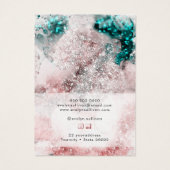 Collier d'aquarelle rose turquoise (Dos)