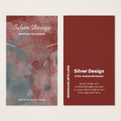 Collier d'aquarelle rouge Auburn - Carte d'afficha (Devant & derrière)