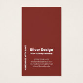 Collier d'aquarelle rouge Auburn - Carte d'afficha (Dos)