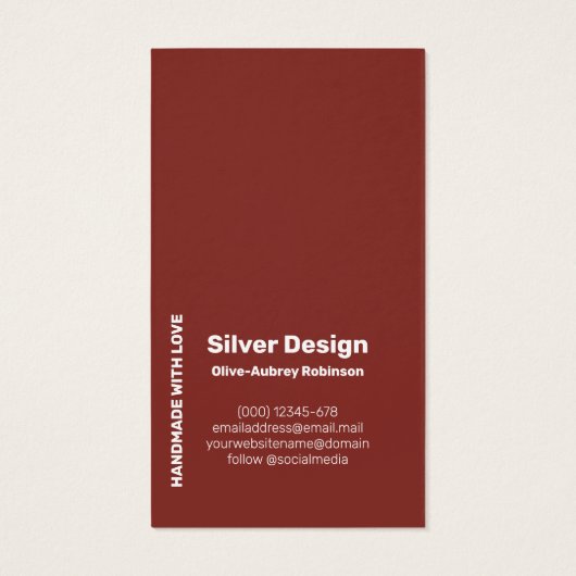 Collier d'aquarelle rouge Auburn - Carte d'afficha (Dos)