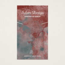 Collier d'aquarelle rouge Auburn - Carte d'afficha