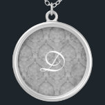 Collier d'argent en dentelle gris<br><div class="desc">Beau collier en argent Lace Sterling - couleur arrière - plan peut être changée.. Grand comme une faveur de mariage,  un cadeau mariage,  un cadeau d'anniversaire ou un cadeau de vacances.</div>