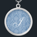 Collier d'argent stérile en dentelle bleue<br><div class="desc">Beau collier en argent Lace Sterling - couleur arrière - plan peut être changée. Grand comme une faveur de mariage,  un cadeau mariage,  un cadeau d'anniversaire ou un cadeau de vacances.</div>
