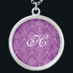 Collier d'argent stérile en dentelle violette<br><div class="desc">Beau collier en argent Lace Sterling - couleur arrière - plan peut être changée.. Grand comme une faveur de mariage,  un cadeau mariage,  un cadeau d'anniversaire ou un cadeau de vacances.</div>