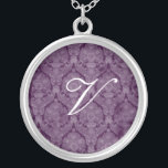 Collier d'argent stérile violet profond<br><div class="desc">Beau collier en argent Lace Sterling - couleur arrière - plan peut être changée. Grand comme une faveur de mariage,  un cadeau mariage,  un cadeau d'anniversaire ou un cadeau de vacances.</div>
