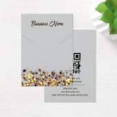 Collier de code QR gris clair doré (Bureau)