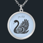Collier de cygne décoratif noir<br><div class="desc">Beau collier de cygne décoratif noir</div>