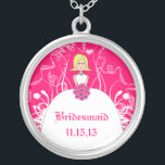Collier de femme de Mariage Blonde Fuchsia<br><div class="desc">Colliers de conservation Choisissez soit Silver Plated Gold Finish ou Sterling Silver Unique Personnalisé! st Christmas Cadeau Mariage Keepsaké Wedding Party Colliers - pour changer la couleur arrière - plan - cliquez sur personnaliser - cliquez sur modifier - choisissez l'outil dernier dans le menu déroulant et choisissez l'une des couleurs...</div>