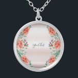 Collier de fleurs de pivoine aquarelle<br><div class="desc">Belle aquarelle Peony Collier Fleur</div>