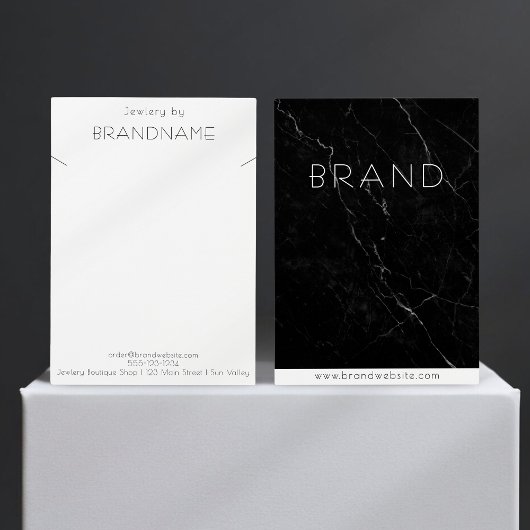 Collier de marbre noir Bijoux Carte d'affichage