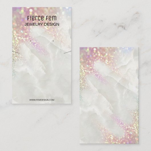 Collier De Parties scintillant Glitzy Et Carte Écr (Devant / Derrière)