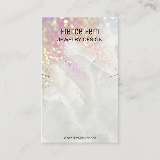 Collier De Parties scintillant Glitzy Et Carte Écr (Devant)