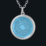Collier de pendentif de citation de courage<br><div class="desc">Citation de courage dans un collier de motif de spirale d'amusement.</div>