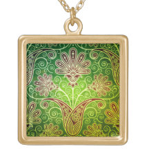 Collier de plaque d'or décoratif