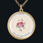 Collier de servantes<br><div class="desc">Collier Bridesmaid à personnaliser - design floral et papillon.</div>