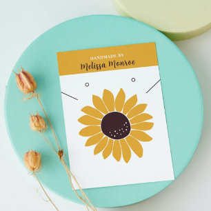Collier de Tournesol en moutarde Bijoux Carte d'af